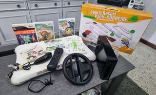 Consola Wii black edition con wiifit y Juegos 