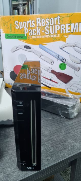 Consola Wii black edition con wiifit y Juegos 