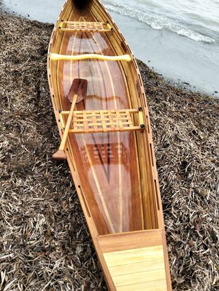Kayak CANOA MADERA teca canadiense