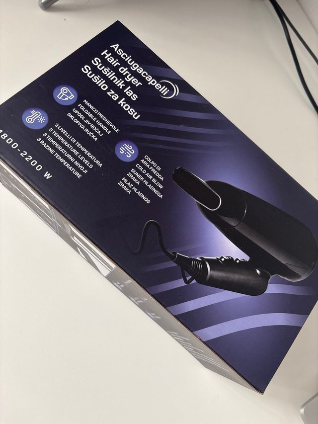 Asciugacapelli Nero Nuovo