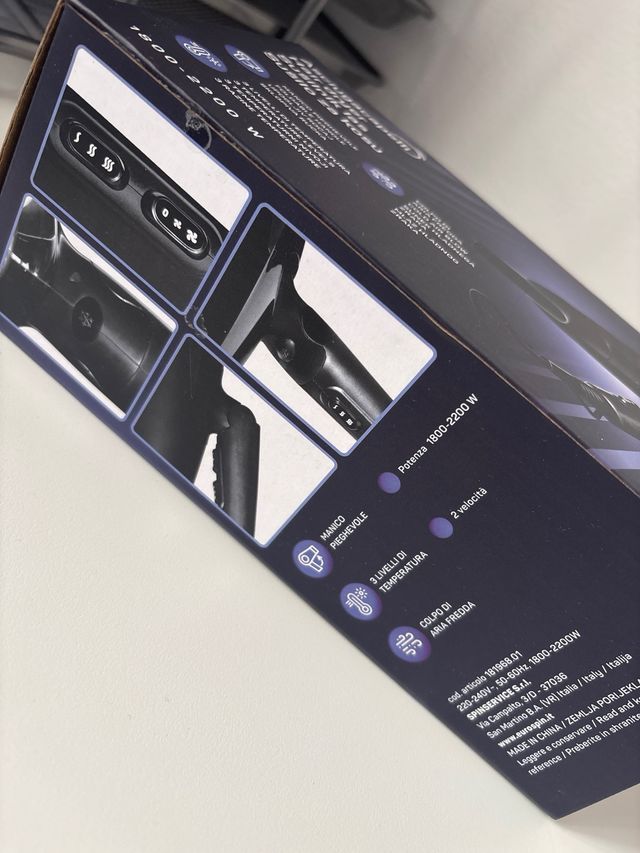 Asciugacapelli Nero Nuovo