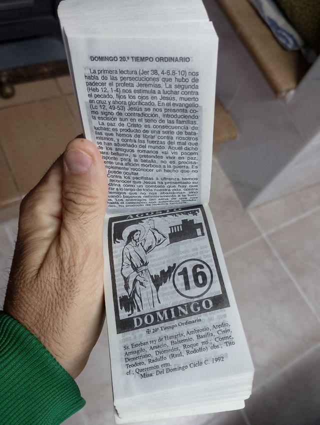 Calendario Corazón de Jesús 1992