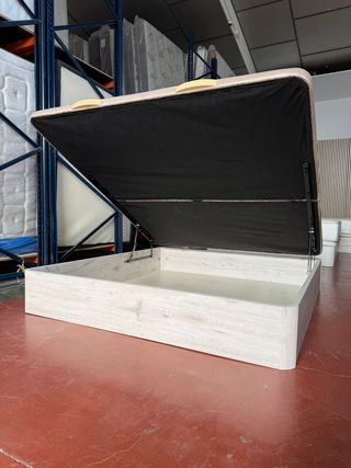 180x200 KING SIZE CANAPE MADERA BLANCO ARTICO TAP