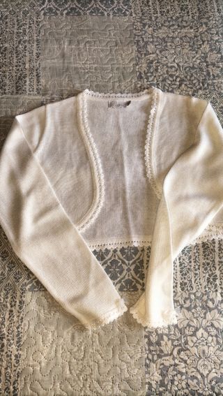 Chaqueta de ceremonia blanca Talla 12