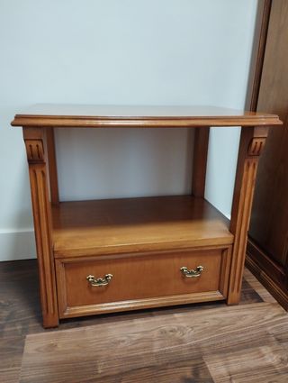 Mueble auxiliar madera maciza 1 cajón