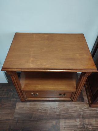 Mueble auxiliar madera maciza 1 cajón