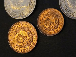 6 Monedas de Colombia 1955/1974