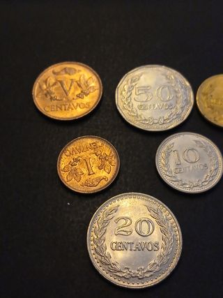 6 Monedas de Colombia 1955/1974