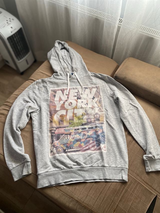 Sudadera Gris H&M New York City