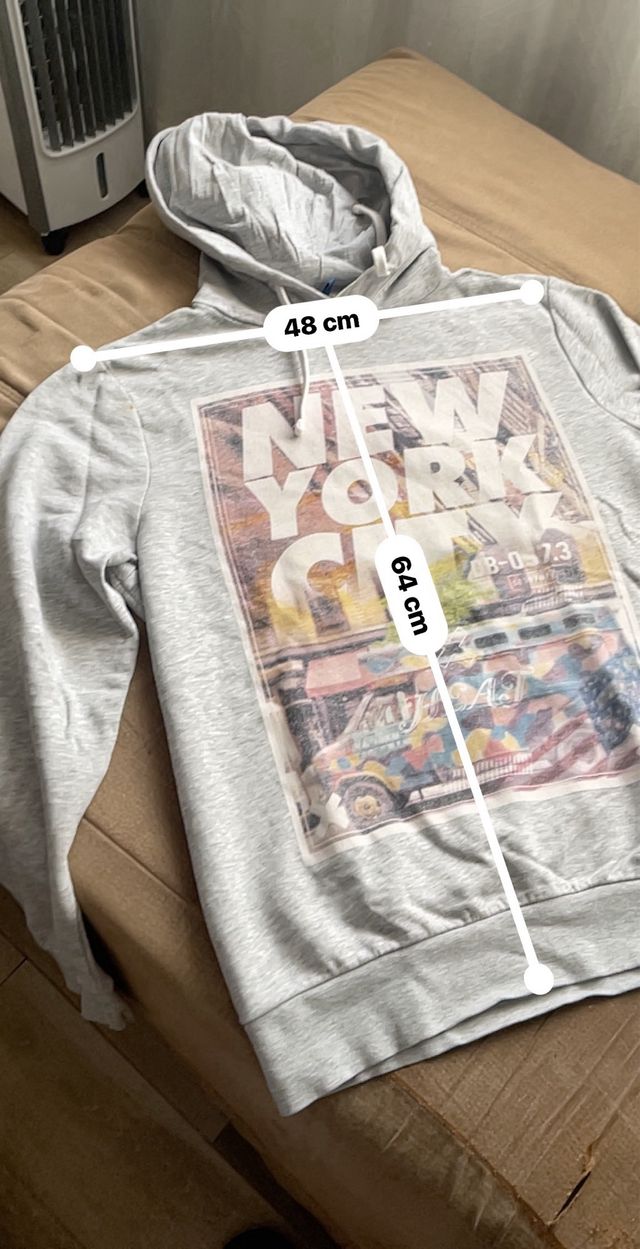 Sudadera Gris H&M New York City