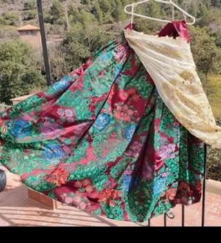 Traje de Fallera color vino Multicolor 