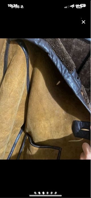 Abrigo Piel Marrón Antiguo de Mujer Talla L