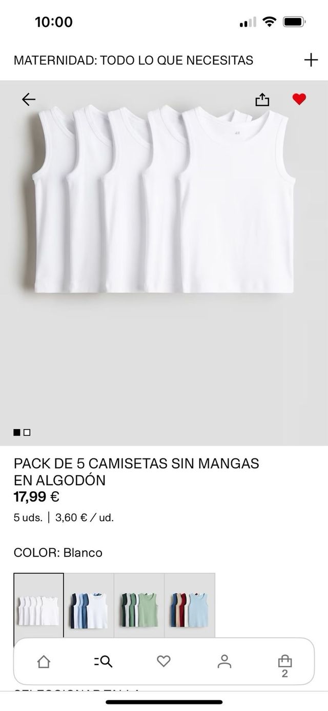 Camisetas interiores niño H&M Talla 110/116 4-6