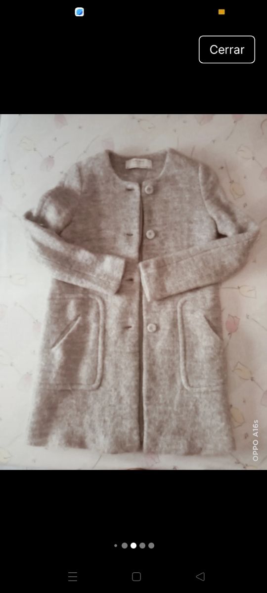 Abrigo Zara Mujer Gris