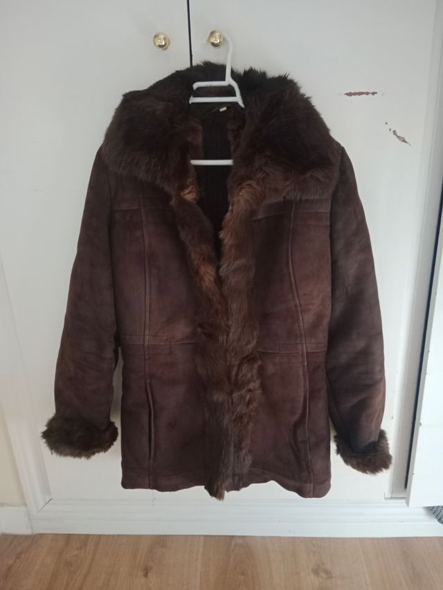 Cappotto sottile in pelle/camoscio da donna.