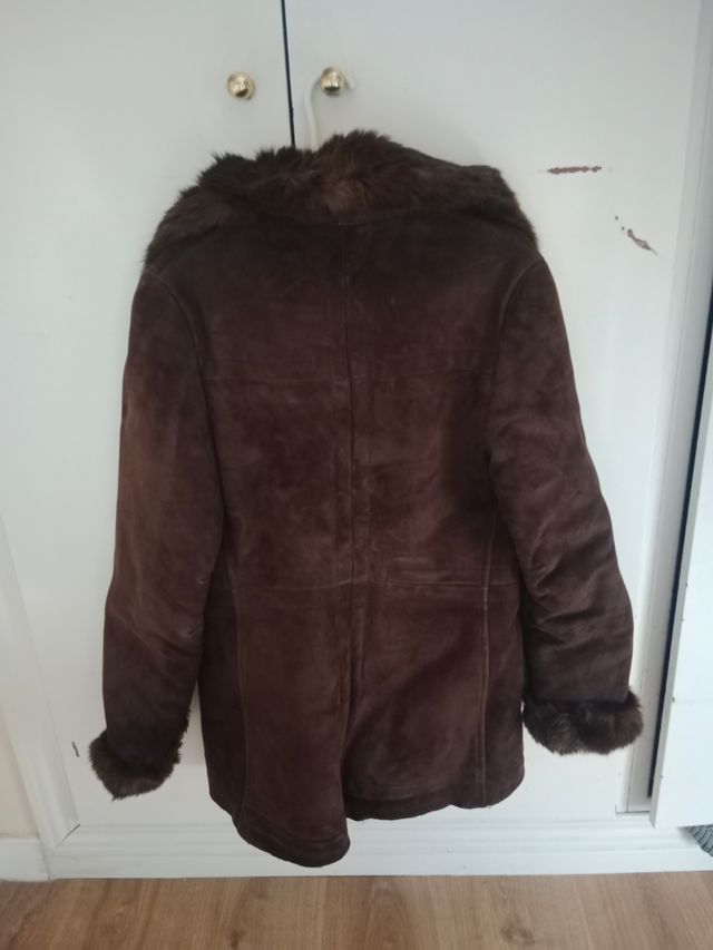 Cappotto sottile in pelle/camoscio da donna.