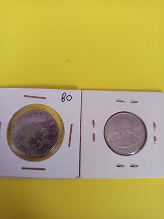Lote 2 monedas USA