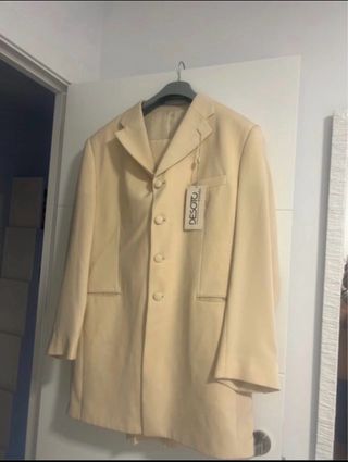 Traje  de hombre DESOTO Beige Talla XL Nuevo
