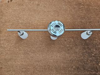Lámpara IKEA Niquelada 3 Focos Cristal