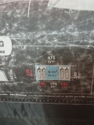 Tienda de campaña Quechua 4 personas