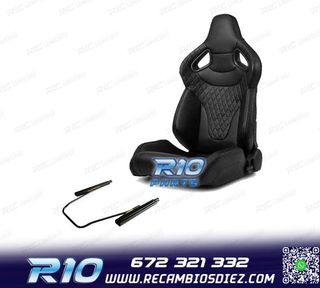 KIT ASIENTO BAQUET UNIVERSAL CUERO NEGRO ESTILO SPORTSTER