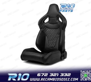 KIT ASIENTO BAQUET UNIVERSAL CUERO NEGRO ESTILO SPORTSTER