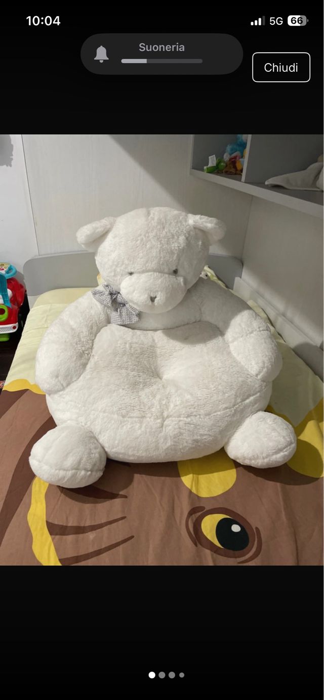 Poltrona Peluche Orsetto Bimbi