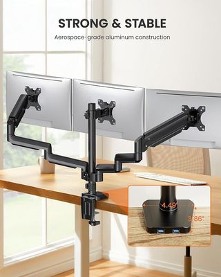 NUEVO soporte 3 monitores 13-27" pantallas 2 usb