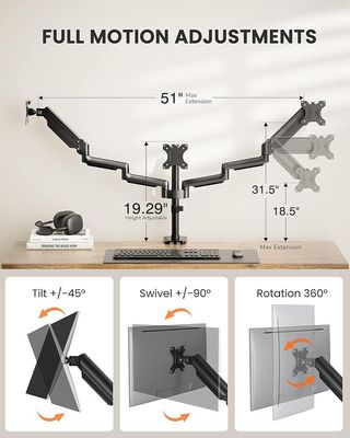 NUEVO soporte 3 monitores 13-27" pantallas 2 usb