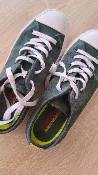 Converse Lunarlon unisex verde botella. Talla 41. 