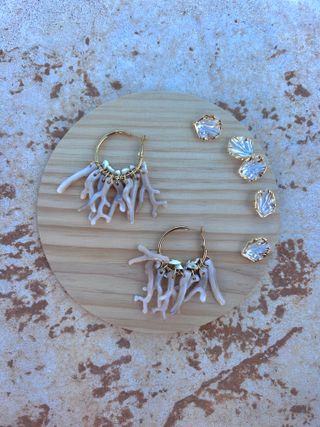 Pendientes Aro Acero Inoxidable Coral