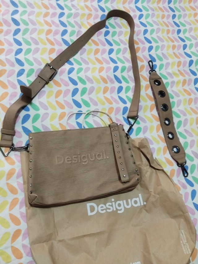 Bolso Desigual Beige con tachuelas