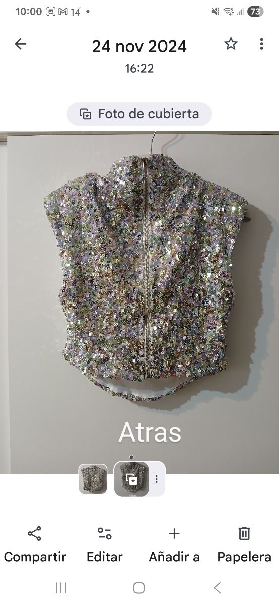 Top de lentejuelas brillante