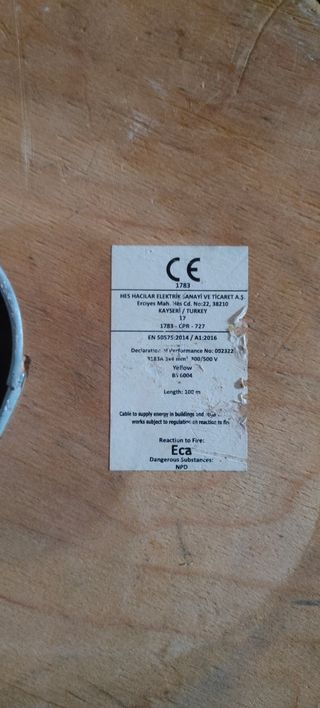 Manguera 3G 4mm Amarilla