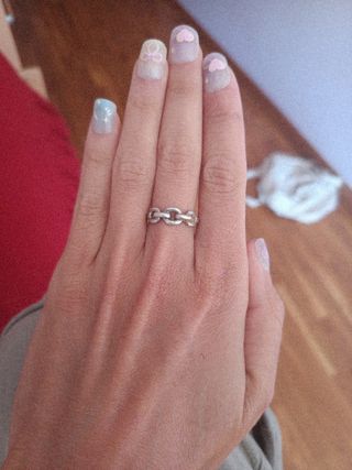 Anillo de plata estilo cadena
talla mediana