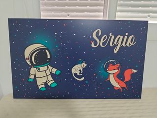 Cabecero infantil personalizado espacio
