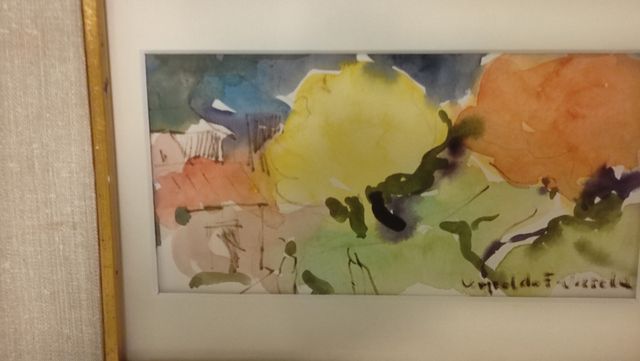 Acuarela del pintor gallego Leopoldo Varela.