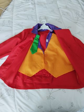 Disfraz Joker Talla 9/10 aproximadamente 