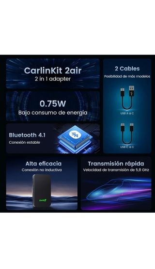 Adaptador Carlinkit CarPlay Inalámbrico