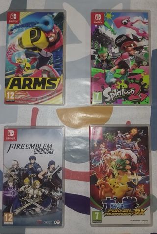 Nintendo Switch Azul y Rojo con Juegos 