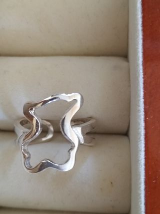 Anillo Tous Oso Plata Nuevo