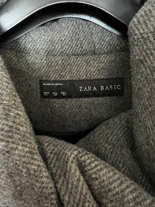 Cappotto Zara Donna Grigio Lana