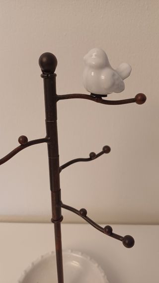 Joyero con pajarito blanco