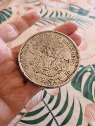 Moneta Indian Head 1864 fermacarte