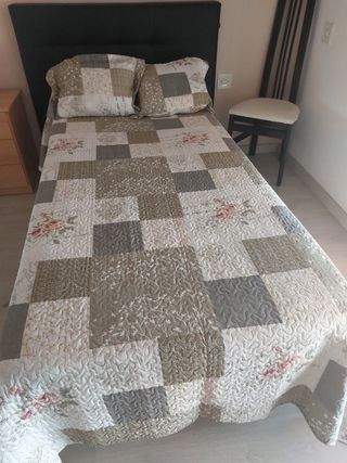 Cama 90cm beige y gris