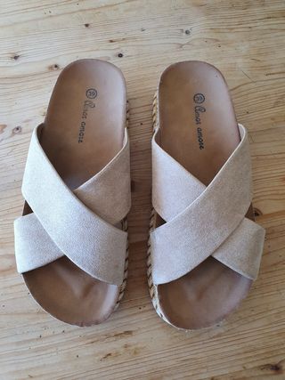 Sandalias Amor Amore Beige Talla 38