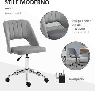 Sedia da Ufficio Ergonomica e Girevole, Sedia Imbo