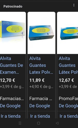 Guantes de látex Alvita Talla S - 100 unidades