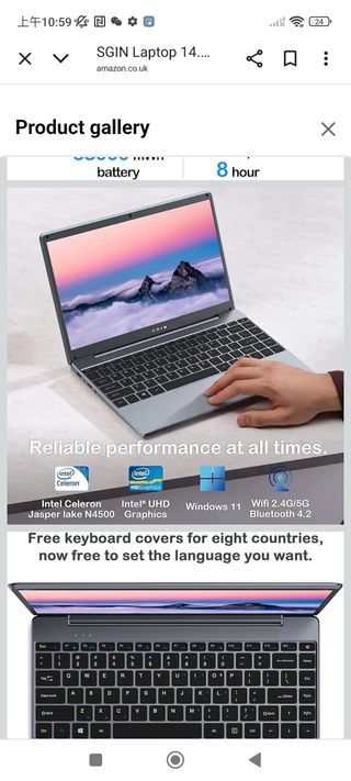 SGIN Laptop 14.1 12GB RAM 512GB ROM