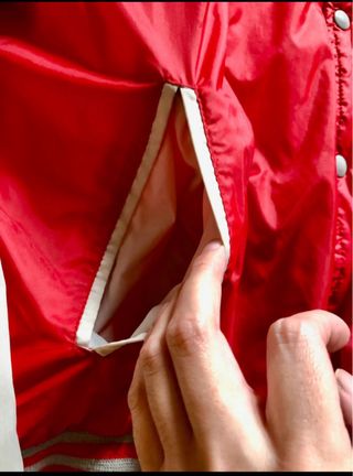 Bomber Kappa rosso e bianco Anni 90